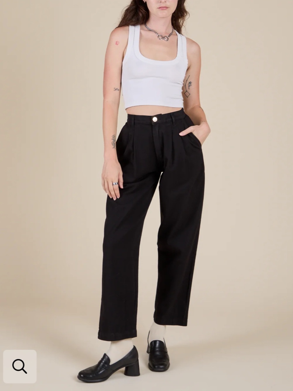 Big Bud Press Black High-Rise Pleated Chinos Size XL
